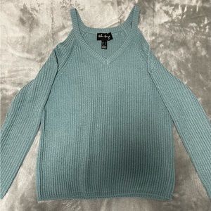 Small Knit Sweater With Shoulder Cut Outs